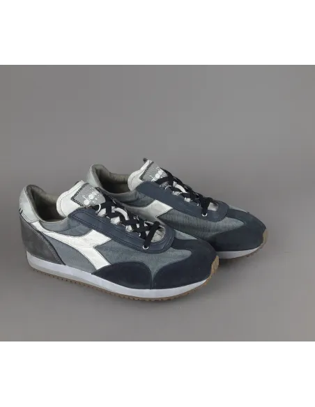 Diadora Sneakers Uomo Heritage Equipe Camoscio Tela Blu Scuro Stone Wash Prezzo 180,00