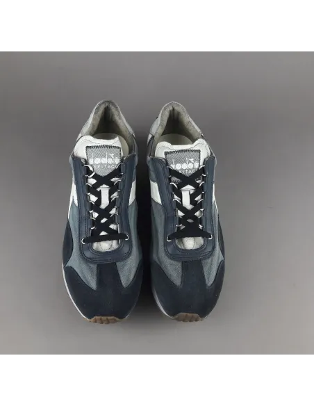 Diadora Sneakers Uomo Heritage Equipe Camoscio Tela Blu Scuro Stone Wash Prezzo 180,00