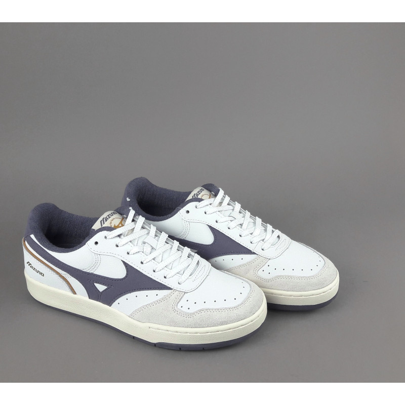 Mizuno _ Sa Sneakers Uomo City Pelle Bianco Logo Viola Prezzo 140,00