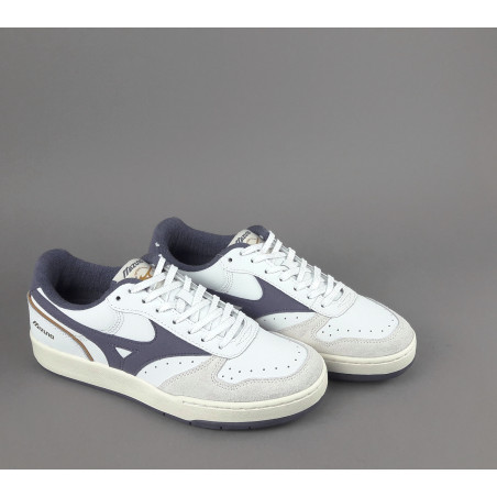 Mizuno _ Sa Sneakers Uomo City Pelle Bianco Logo Viola Prezzo 140,00