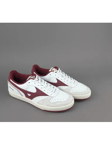 Mizuno Sneakers Uomo City Pelle Bianco Logo Bordeaux Prezzo 140,00