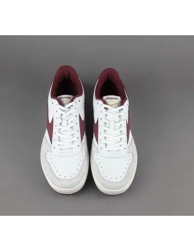 Mizuno Sneakers Uomo City Pelle Bianco Logo Bordeaux Prezzo 140,00