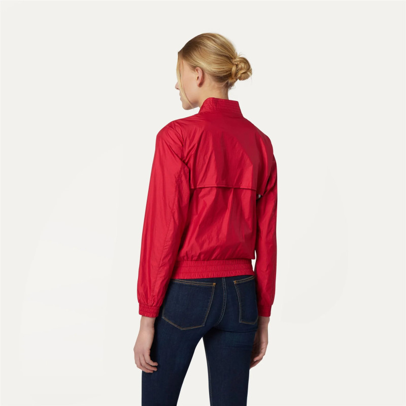 K-Way Giubbino Donna Amaurette Iridescent Metal Rosso Prezzo 220,00