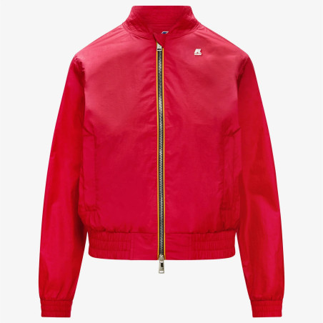 K-Way Giubbino Donna Amaurette Iridescent Metal Rosso Prezzo 220,00