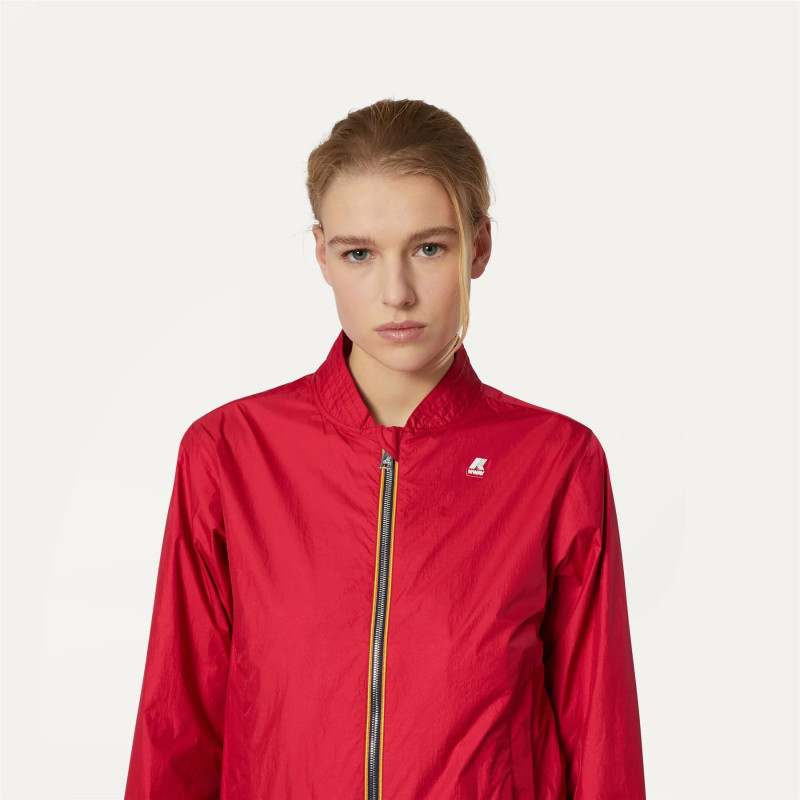 K-Way Giubbino Donna Amaurette Iridescent Metal Rosso Prezzo 220,00