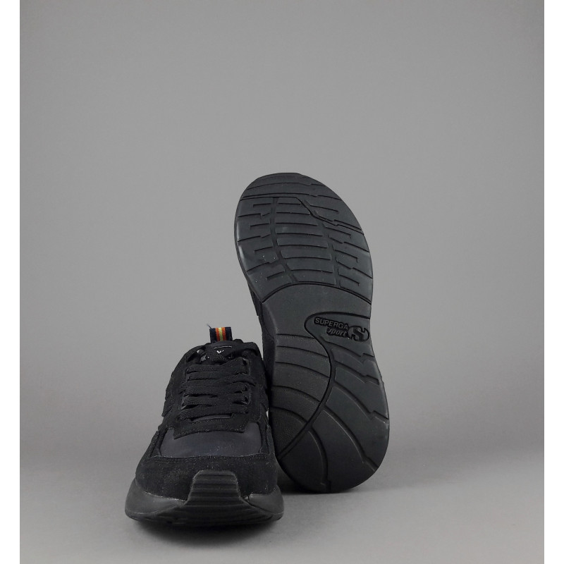 K-Way _ Sa By Superga Sneakers Training Uomo/Donna Camoscio Tela Nero Prezzo 130,00