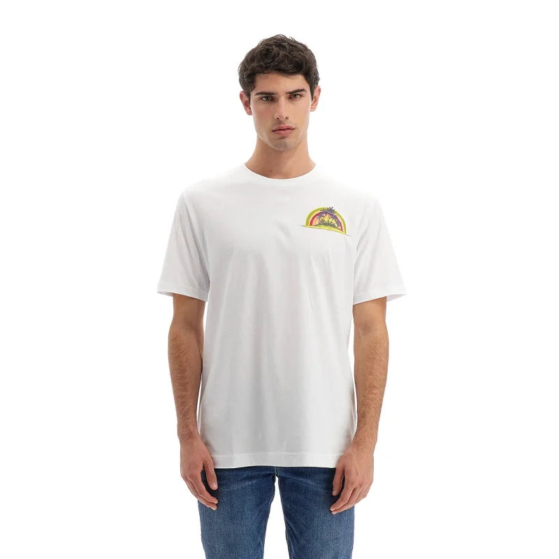 La Martina T-Shirt Uomo Veryl Cotone Over Fit Bianco Prezzo 70,00