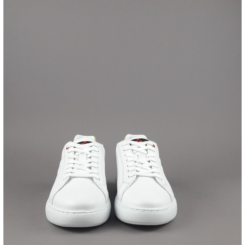 Peuterey _ Sa Sneakers Donna Pelle Bianco Spoiler Verde Acido Prezzo 215,00