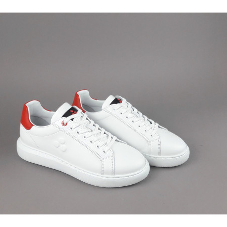 Peuterey _ Sa Sneakers Donna Pelle Bianco Spoiler Rosso Prezzo 215,00