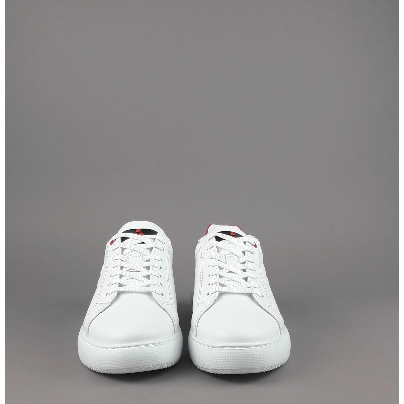 Peuterey _ Sa Sneakers Donna Pelle Bianco Spoiler Rosso Prezzo 215,00
