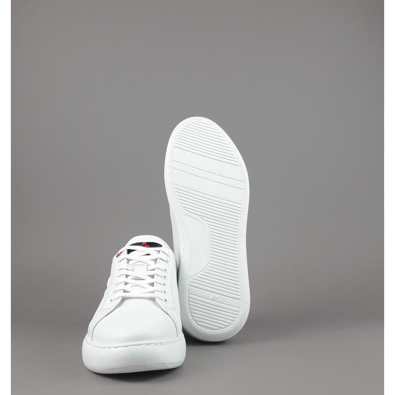 Peuterey _ Sa Sneakers Donna Pelle Bianco Spoiler Rosso Prezzo 215,00