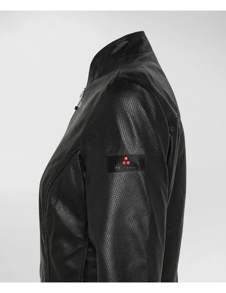 Peuterey Giubbino Biker Donna Pelle Nero Prezzo 620,00