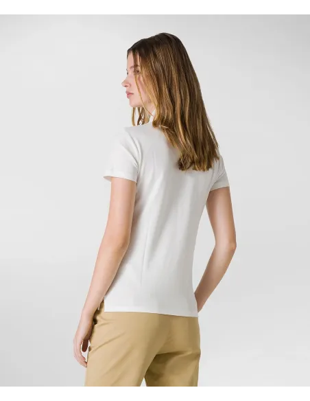 Peuterey Polo Donna Piquè Di Cotone Stretch Bianco Prezzo 89,00