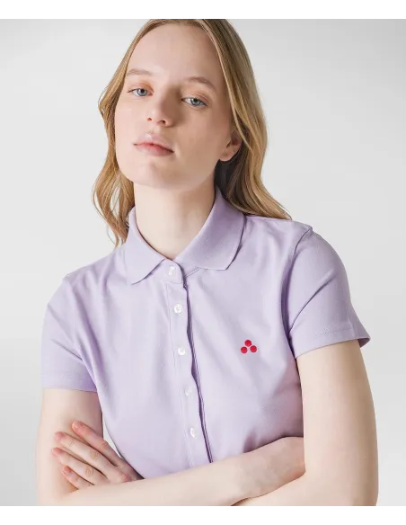 Peuterey Polo Donna Piquè Di Cotone Stretch Lilla Prezzo 89,00