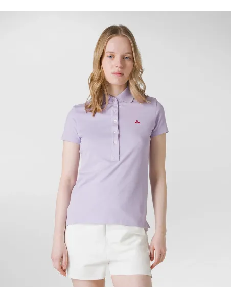 Peuterey Polo Donna Piquè Di Cotone Stretch Lilla Prezzo 89,00