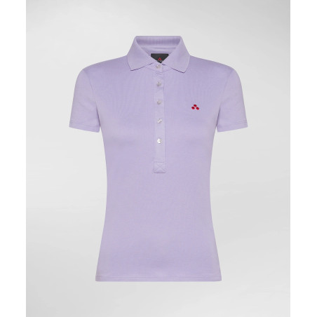 Peuterey _ Sa Polo Donna Piquè Di Cotone Stretch Lilla Prezzo 89,00