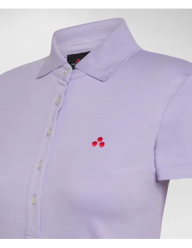 Peuterey _ Sa Polo Donna Piquè Di Cotone Stretch Lilla Prezzo 89,00