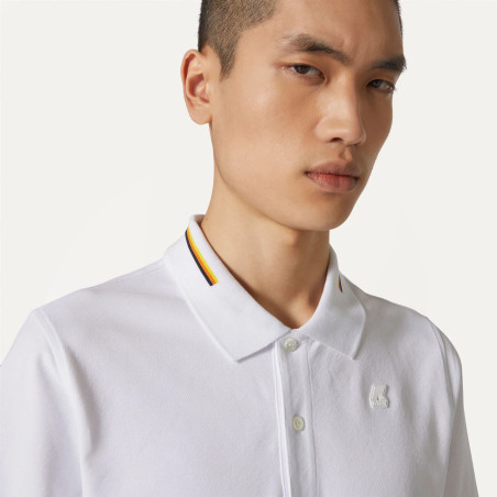 K-Way _ Sa Polo Uomo Cirano Piquet Di Cotone Stretch Bianco Prezzo 75,00