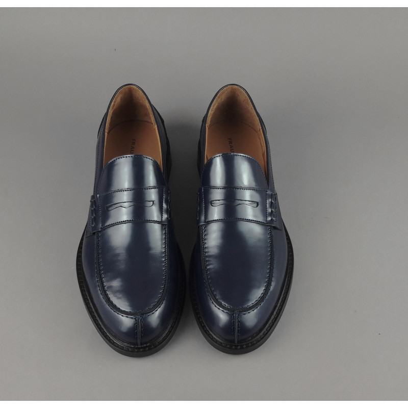 Frau Mocassino Uomo Pelle Spazzolata Blu Prezzo 155,00