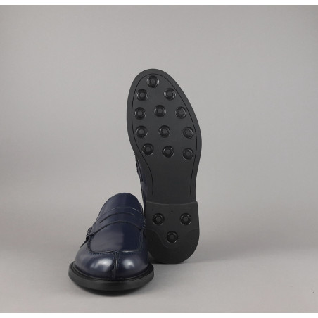 Frau Mocassino Uomo Pelle Spazzolata Blu Prezzo 155,00