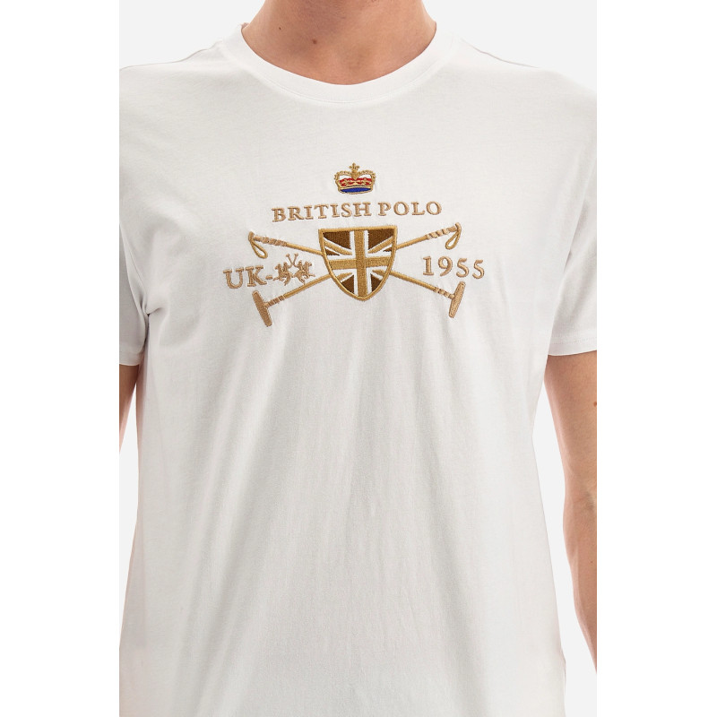 La Martina T-Shirt Uomo Vic Cotone Fit Regular Bianco Prezzo 75,00