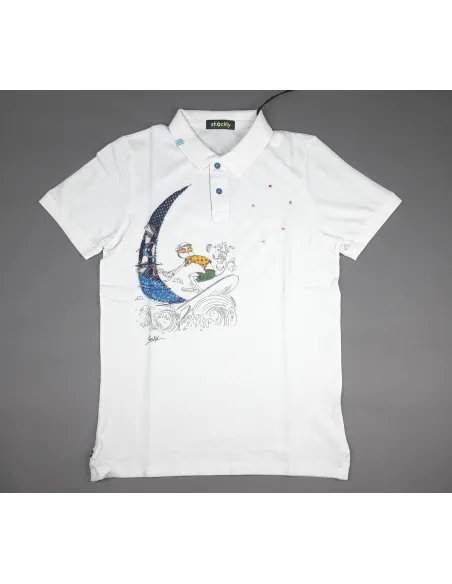 Shockly Polo Uomo Piquet Cotone Bianco Con Stampa Prezzo 99,00