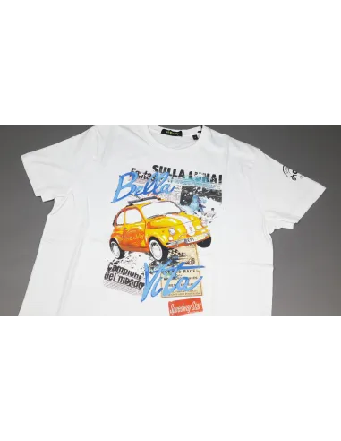 Shockly T-Shirt Uomo Cotone Bianco Con Stampa Prezzo 59,00