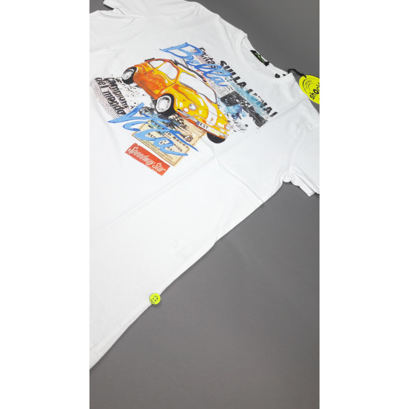Shockly _ Sa T-Shirt Uomo Cotone Bianco Con Stampa Prezzo 59,00