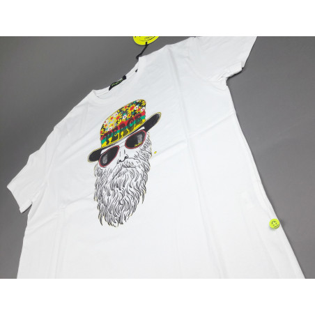 Shockly _ Sa T-Shirt Uomo Cotone Bianco Con Stampa Hipster Prezzo 59,00