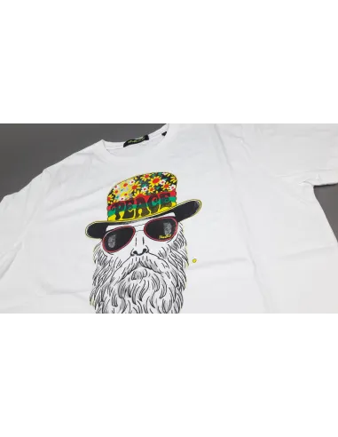 Shockly _ Sa T-Shirt Uomo Cotone Bianco Con Stampa Hipster Prezzo 59,00