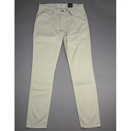 Jeckerson Jeans Uomo In Cotone Gabardina Stretch Mastice Prezzo 150,00