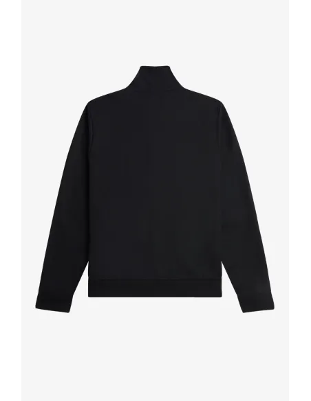 Fred Perry Felpa Track Jacket Uomo Cotone E Poliestere Nero Chiusura Zip Prezzo 150,00