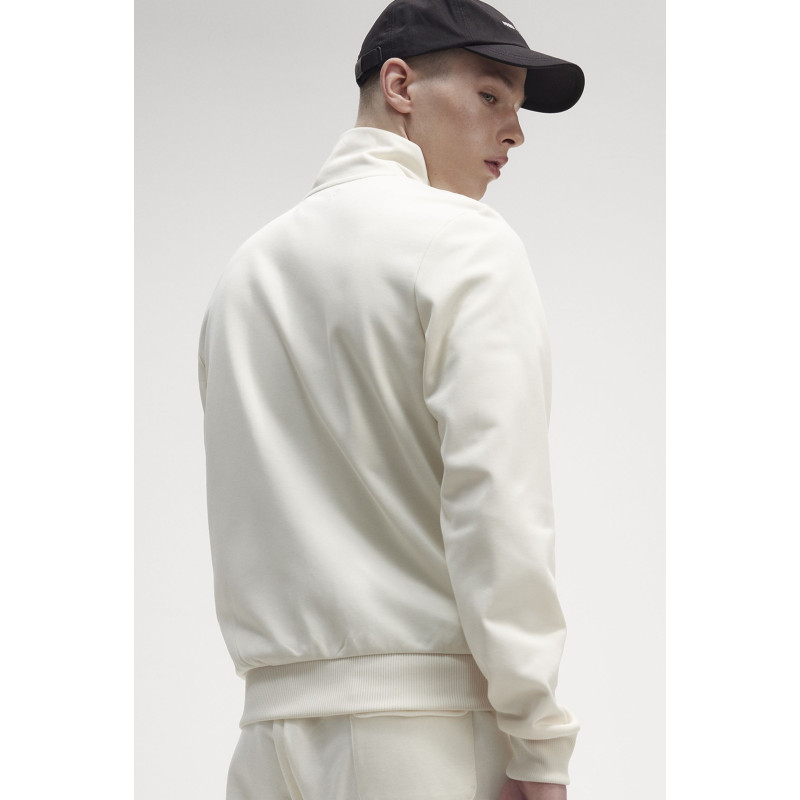 Fred Perry Felpa Track Jacket Uomo Cotone E Poliestere Avorio Chiusura Zip Prezzo 150,00