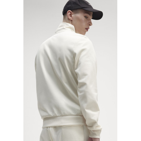 Fred Perry Felpa Track Jacket Uomo Cotone E Poliestere Avorio Chiusura Zip Prezzo 150,00