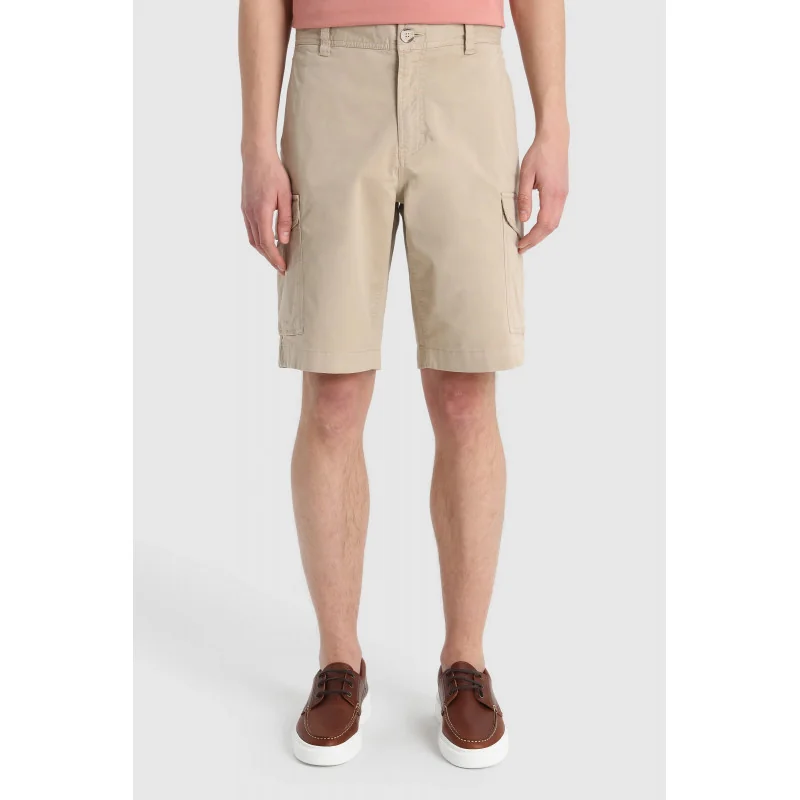 Woolrich Bermuda Cargo Uomo Cotone Beige Opaco Prezzo 100,00