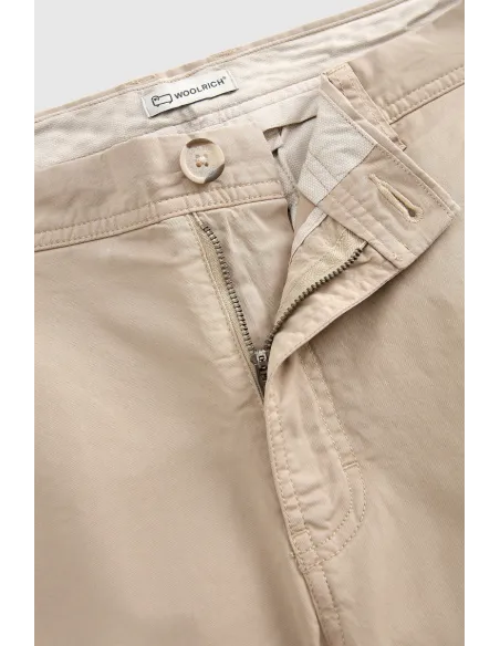 Woolrich Bermuda Cargo Uomo Cotone Beige Opaco Prezzo 100,00