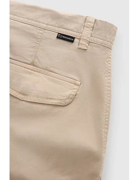 Woolrich Bermuda Cargo Uomo Cotone Beige Opaco Prezzo 100,00