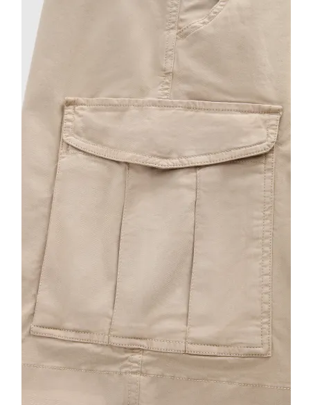 Woolrich Bermuda Cargo Uomo Cotone Beige Opaco Prezzo 100,00