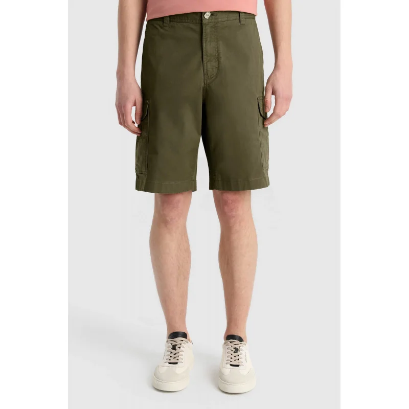 Woolrich _ Sa Bermuda Cargo Uomo Cotone Verde Militare Prezzo 100,00