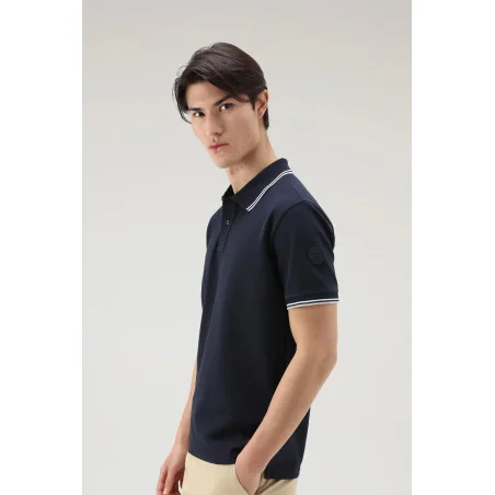 Woolrich _ Sa Polo Uomo Monterey Cotone Stretch Blu Scuro Prezzo 98,00