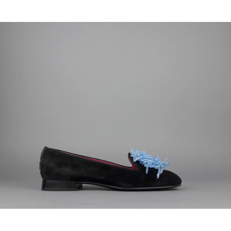 181 Alberto Gozzi Slipper Donna Camoscio Nero Prezzo 248,00