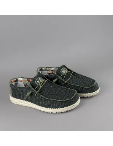 Hey Dude _ Sa Sneakers Unisex Wally Sox Tessuto Stretch Verde Militare Prezzo 70,00
