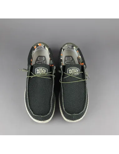 Hey Dude _ Sa Sneakers Unisex Wally Sox Tessuto Stretch Verde Militare Prezzo 70,00