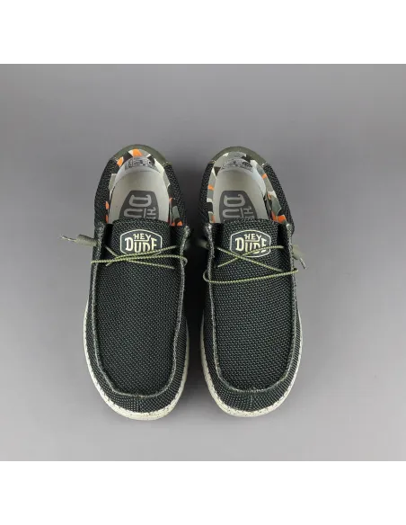 Hey Dude Sneakers Unisex Wally Sox Tessuto Stretch Verde Militare Prezzo 70,00