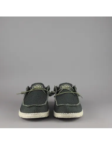 Hey Dude _ Sa Sneakers Unisex Wally Sox Tessuto Stretch Verde Militare Prezzo 70,00