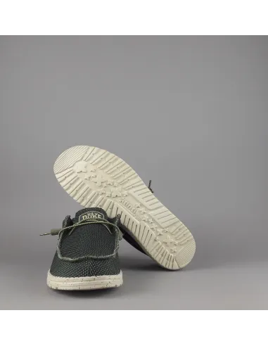 Hey Dude _ Sa Sneakers Unisex Wally Sox Tessuto Stretch Verde Militare Prezzo 70,00