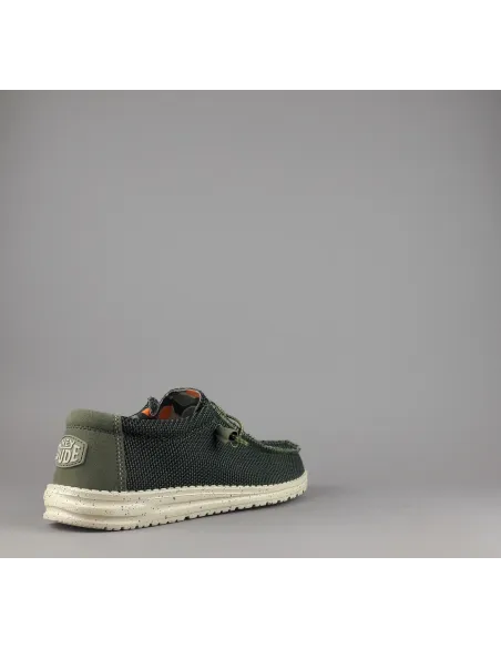Hey Dude Sneakers Unisex Wally Sox Tessuto Stretch Verde Militare Prezzo 70,00