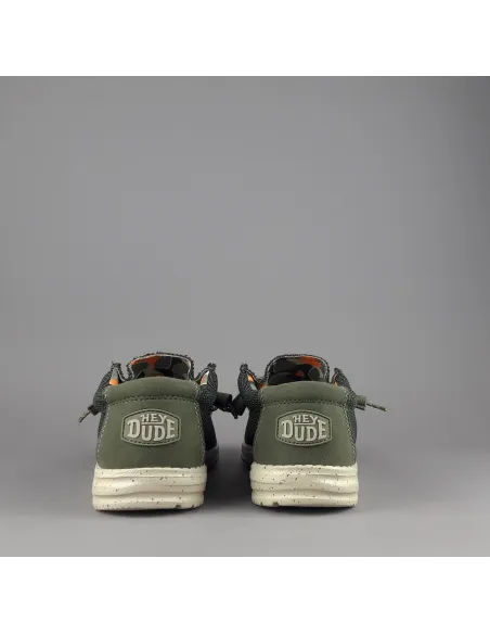 Hey Dude Sneakers Unisex Wally Sox Tessuto Stretch Verde Militare Prezzo 70,00
