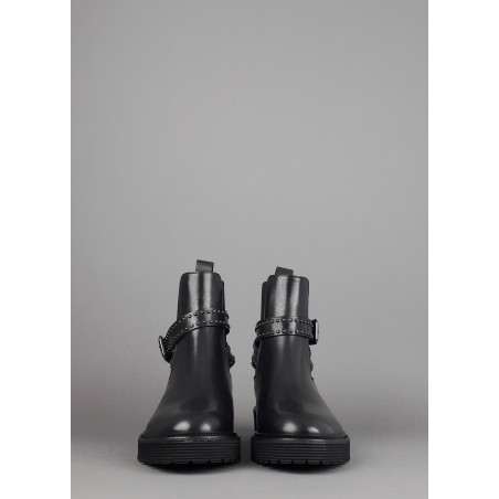 Archyve Stivaletto Beatles Donna Pelle Nero Elastico Bilaterale Con Cinturino Prezzo 260,00