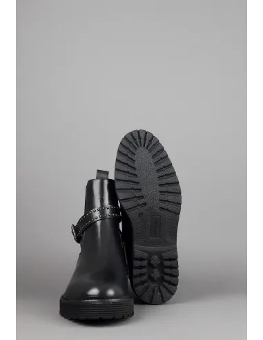 Archyve Stivaletto Beatles Donna Pelle Nero Elastico Bilaterale Con Cinturino Prezzo 260,00